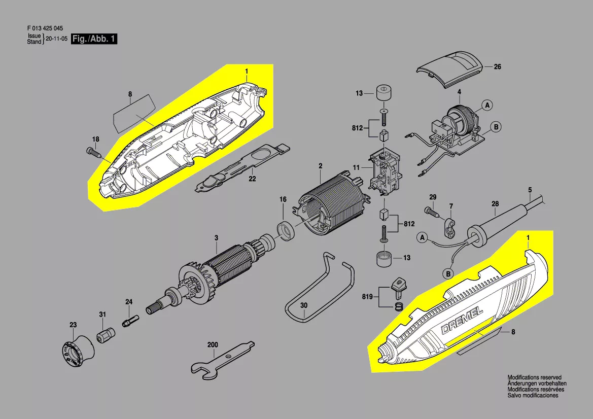 Boîtier réf. 1 605 806 5AX Dremel